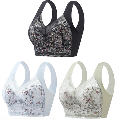 💕🎁【40kg-100kg】Sujetador con estampado de seda helada, transpirable y cómodo