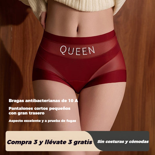 🔥🩲【Compra 3 y llévate 3 gratis】50% de descuento✨ - Ropa interior antibacteriana de cintura alta para control de abdomen