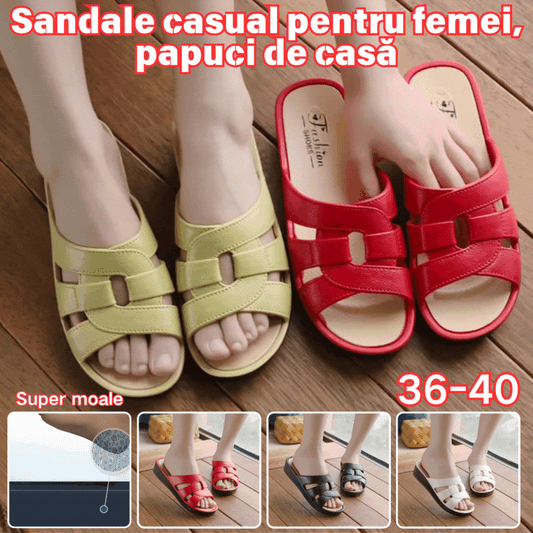 🔥🎉【50% REDUCERE】✨👡【36-40】Sandale plate noi pentru damă, de vară🔥Livrare gratuită🚀Ramburs la livrare