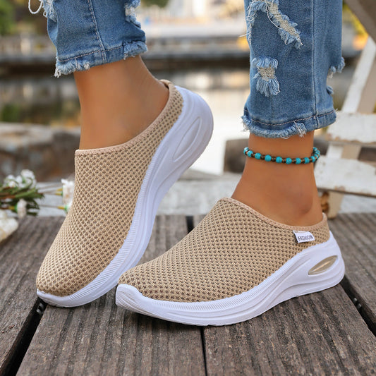 🔥✨【Tallas 36-42】Zapatos casuales ligeros sin cordones - Mules de plataforma de tallas grandes para mujer