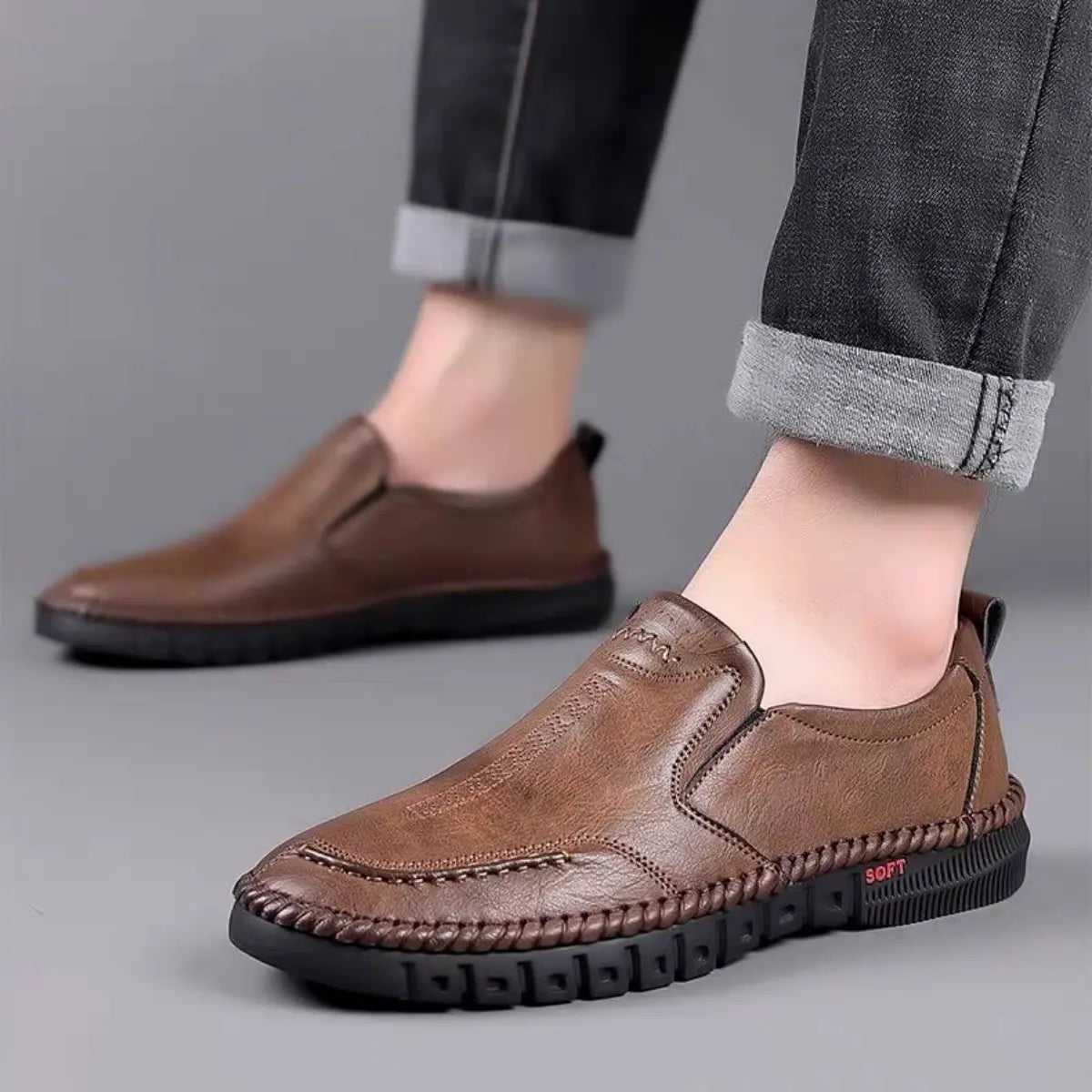 【50% zniżki】【Rozmiary 39-44】Męskie skórzane buty, miękka podeszwa, antypoślizgowe i oddychające