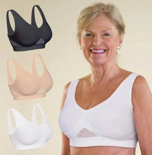✨🎉【Pachet de 4】🔥Sutien sport de vară, casual, respirabil, mărime mare ❤️【40-120 kg】