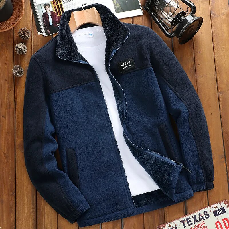 🔥🎉【50% popusta✨】【M-4XL】Novi moderni muški topli vuneni kaput od flisa za jesen i zimu
