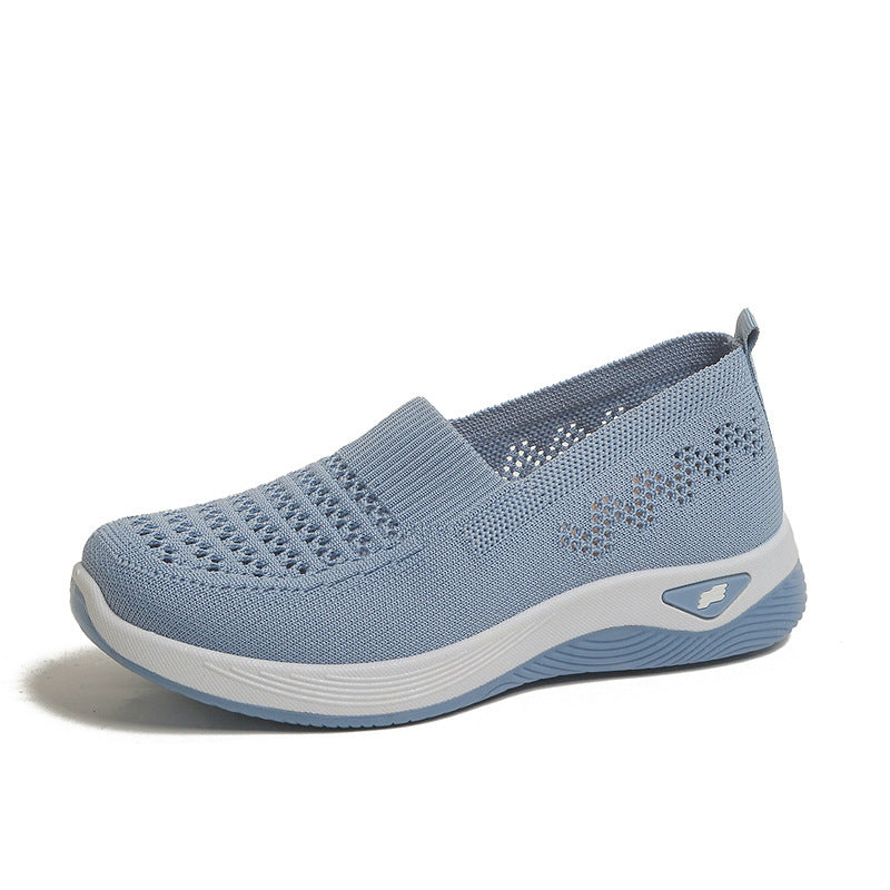 🔥🥿【35-43】✨Нови дамски плетени дишащи ежедневни обувки, неплъзгащи се, плоски, меки обувки.