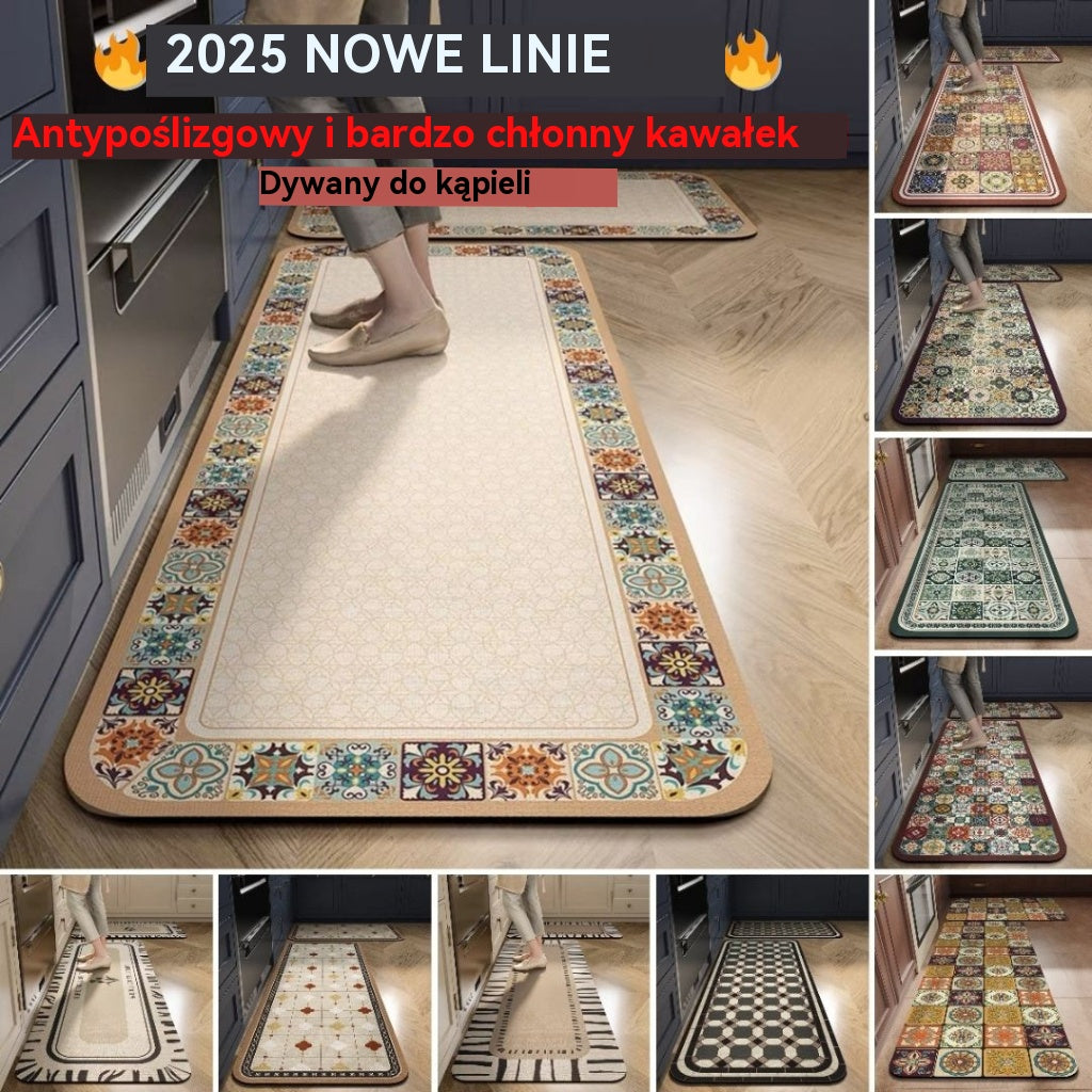 💥💥💥【40*60+40*120см】Неплъзгащи се и силно абсорбиращи постелки за кухня и баня