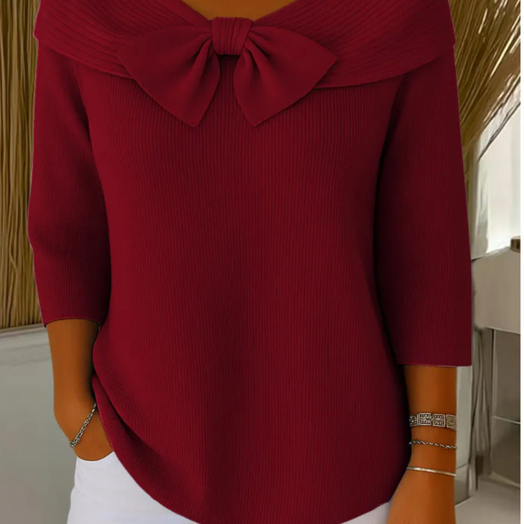 🔥🌈【Gorący przedmiot】【S-5XL】Nowy elegancki damski top w stylu francuskim z długim rękawem i cienką dzianinową podstawą