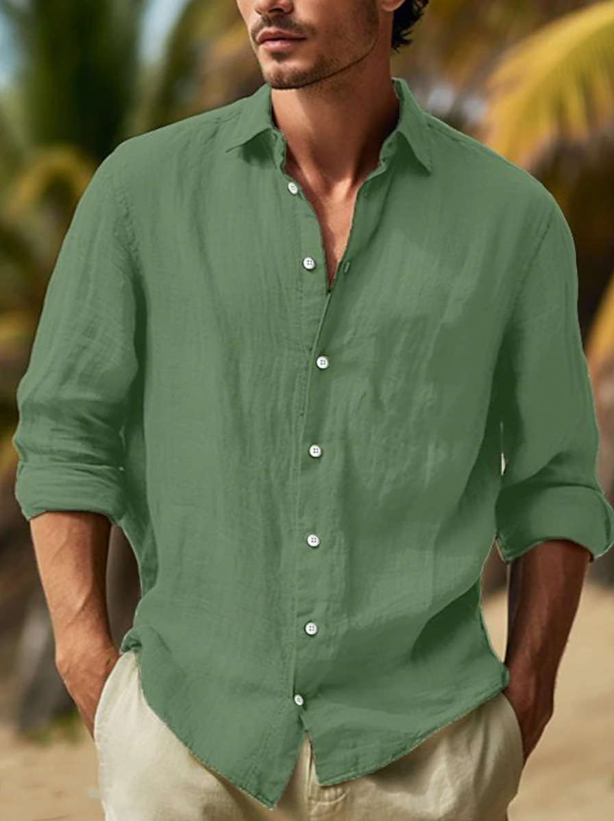 ✨👔【Ofertă specială de vară 🔥】【S–3XL】Tricouri cu mânecă lungă pentru bărbați, vara 2025, disponibilă în mai multe culori 