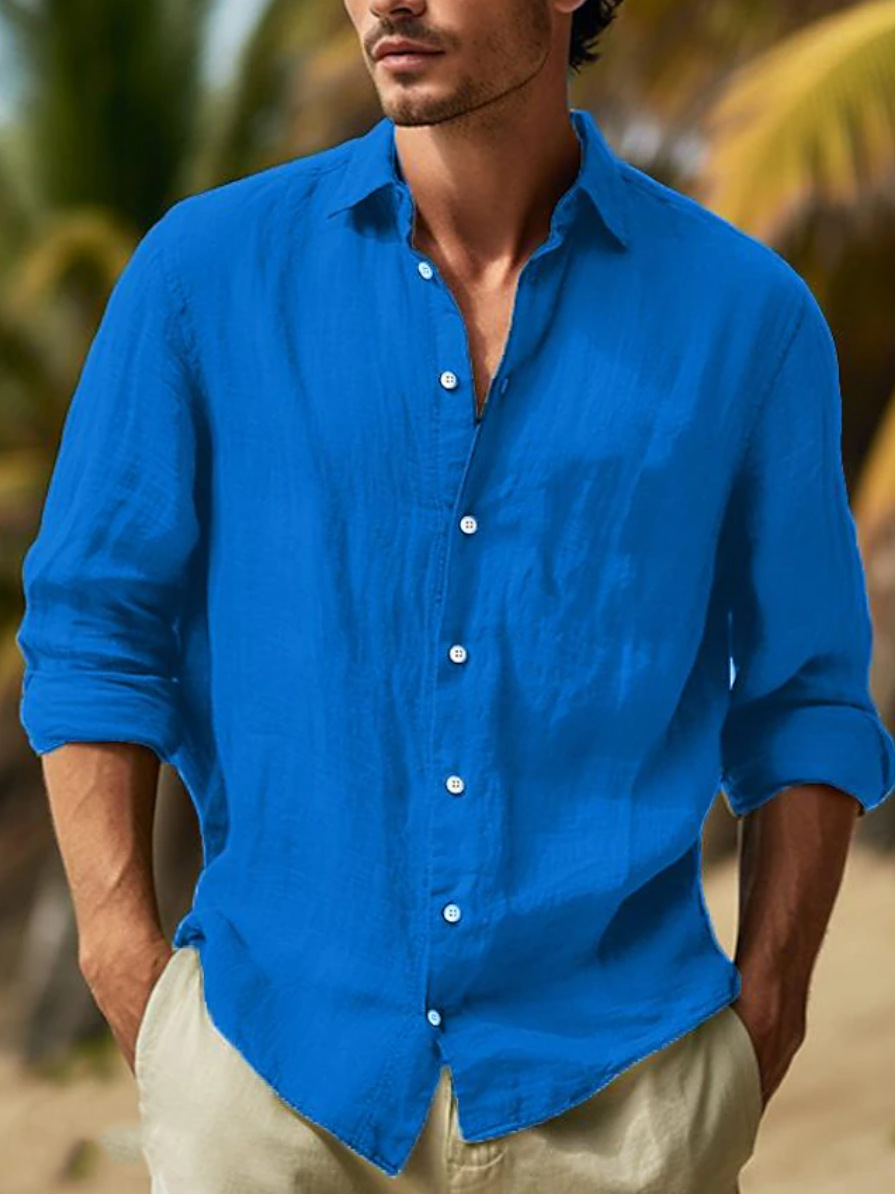 ✨👔【Ofertă specială de vară 🔥】【S–3XL】Tricouri cu mânecă lungă pentru bărbați, vara 2025, disponibilă în mai multe culori 
