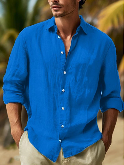 ✨👔【Ofertă specială de vară 🔥】【S–3XL】Tricouri cu mânecă lungă pentru bărbați, vara 2025, disponibilă în mai multe culori 