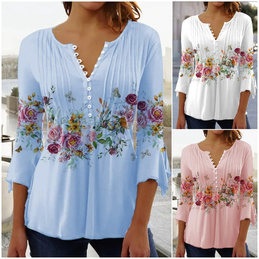 ❗️❗️👍【Vremenski ograničena ponuda】【S-5XL】Nova modna ženska majica s V-izrezom za ljeto 2025