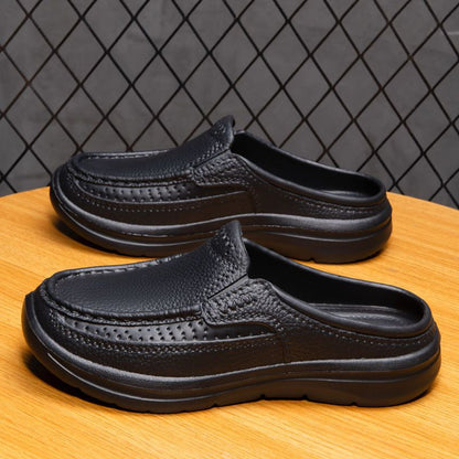✨🔥【Καλοκαιρινές εκπτώσεις】【39-45】Ανδρικές casual δερμάτινες παντόφλες, απλές και άνετες