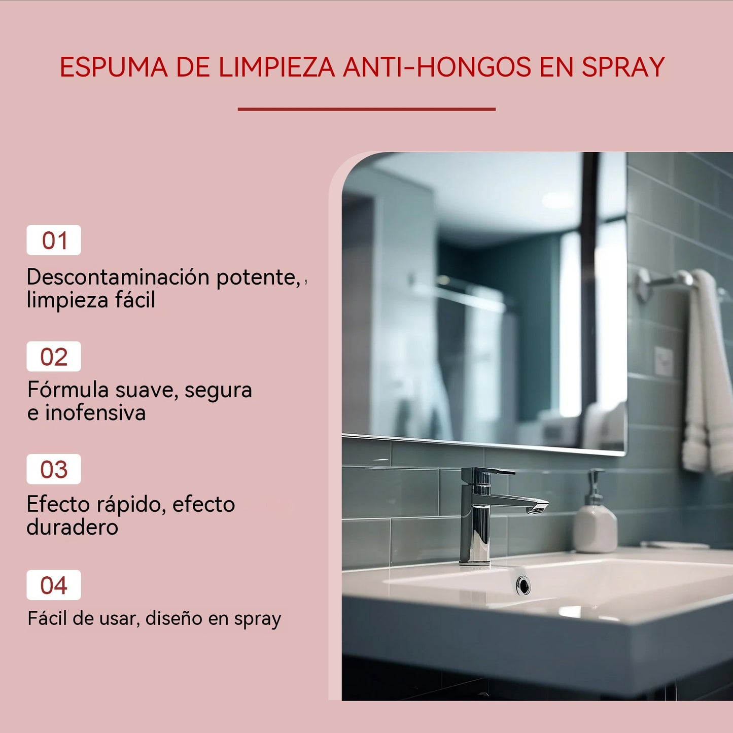 📢📢¡Compra 1 y llévate 1 gratis!⏰¡Increíble control del moho! 🌟Spray limpiador espumoso que combate el moho.