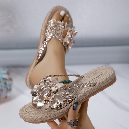 ✨🌈【36-43】🌴👣Vara 2025, pantofi de plajă casual pentru femei, papuci împletiți, la modă 