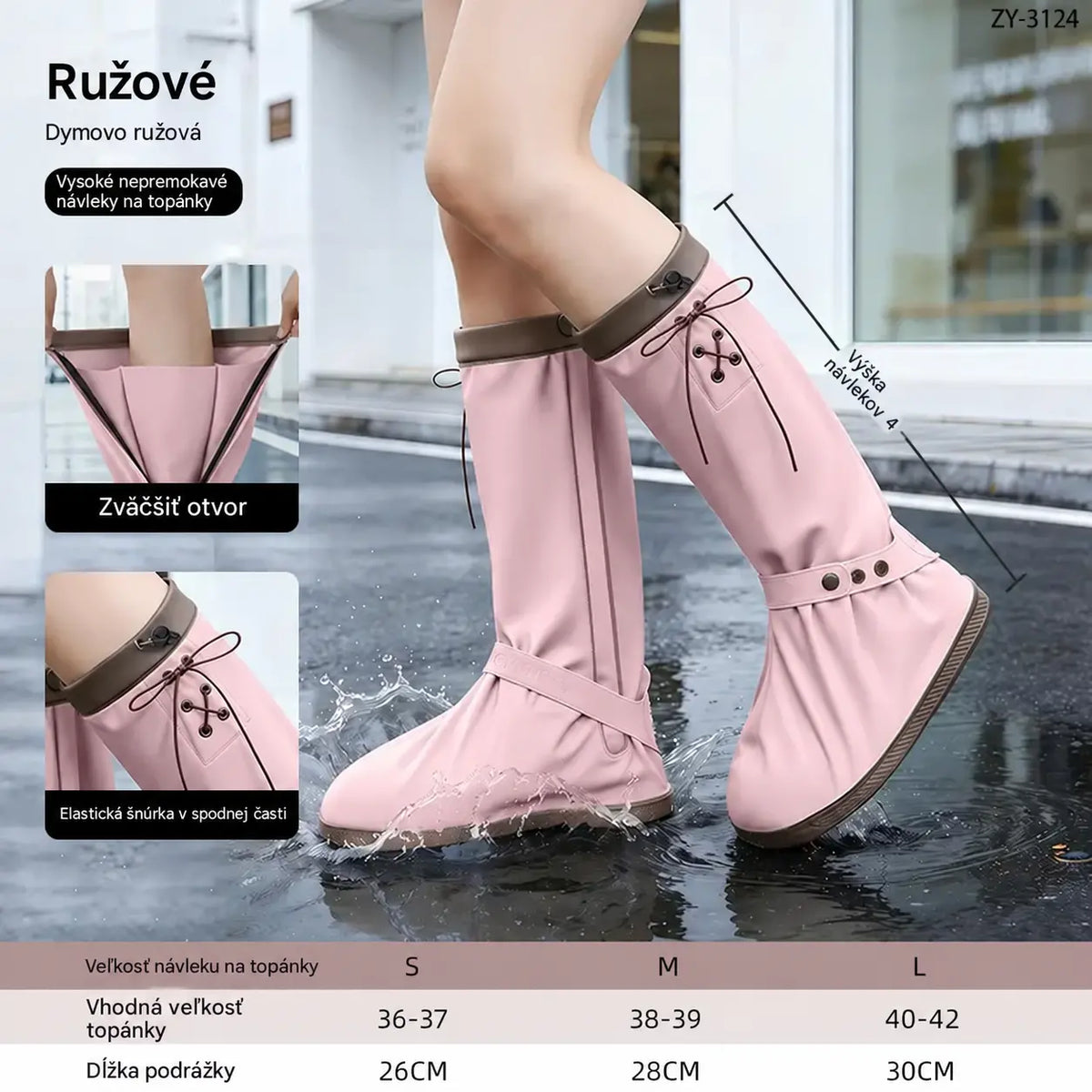 🌧️👟【Veľkosti 36-42】 Nepremokavé a skladacie návleky na topánky — protišmykové, odolné voči opotrebovaniu a opakovane použiteľné