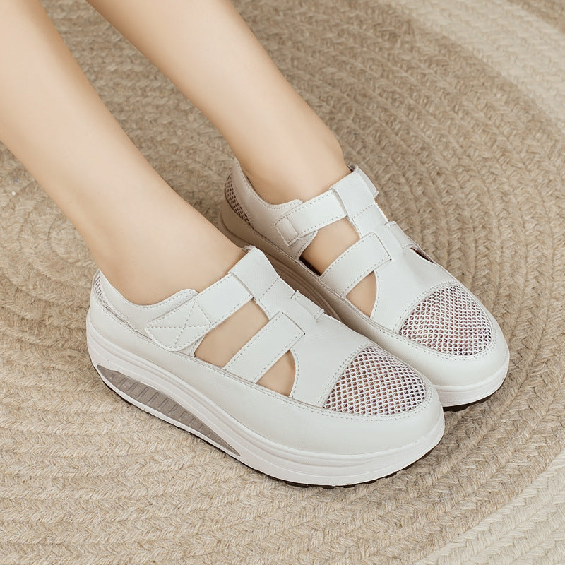 🔥【35-41】👣Нови летни сандали с дебела подметка, велкро и перфорирани детайли за 2026 г.