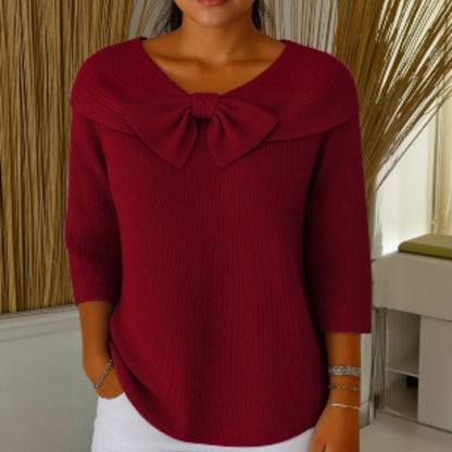 🔥🌈【Gorący przedmiot】【S-5XL】Nowy elegancki damski top w stylu francuskim z długim rękawem i cienką dzianinową podstawą