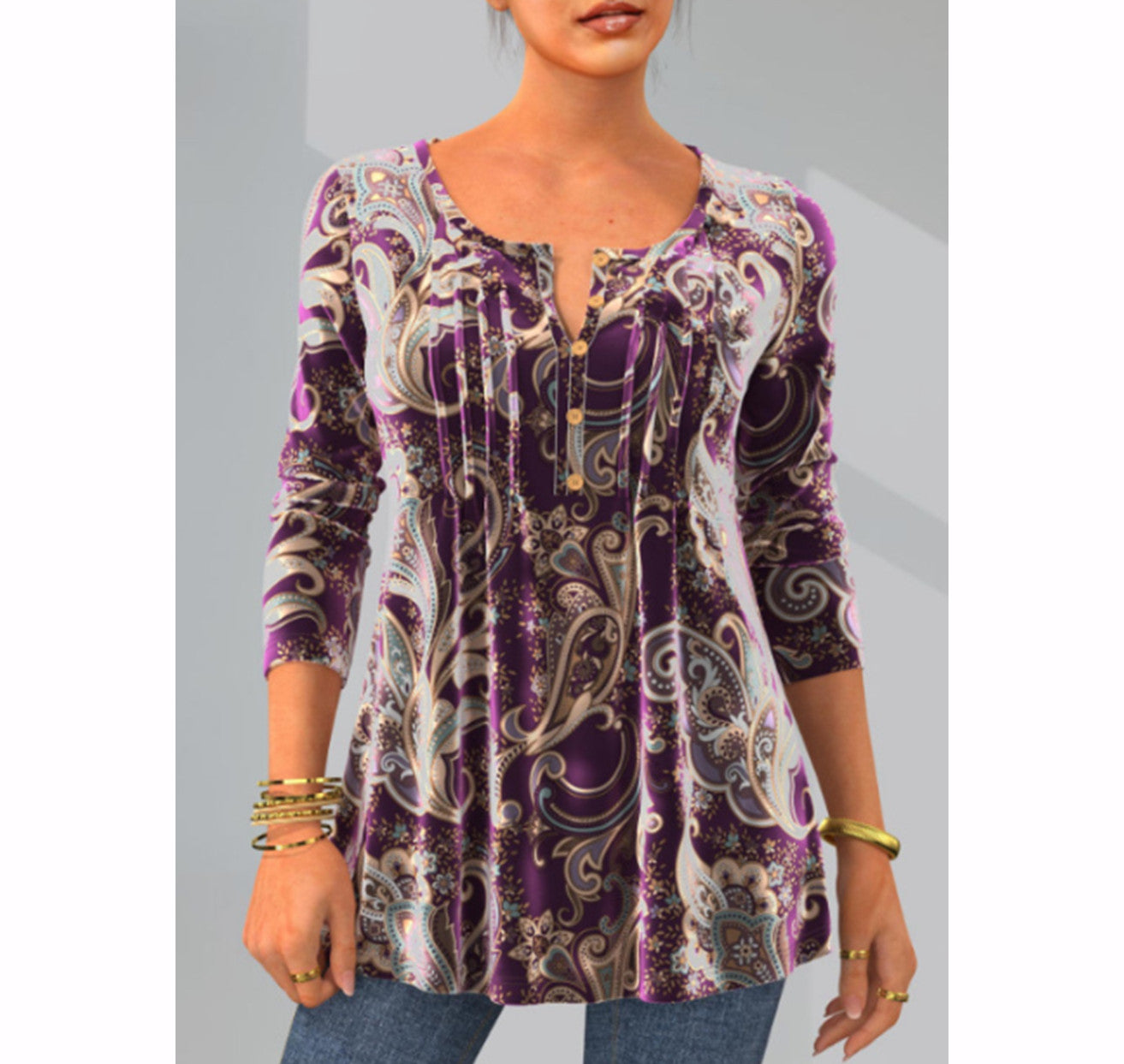 🔥🌷【Žhavé zboží✨】【S-3XL】Podzimní/zimní nové tričko s dlouhým rukávem a kulatým výstřihem s retro potiskem