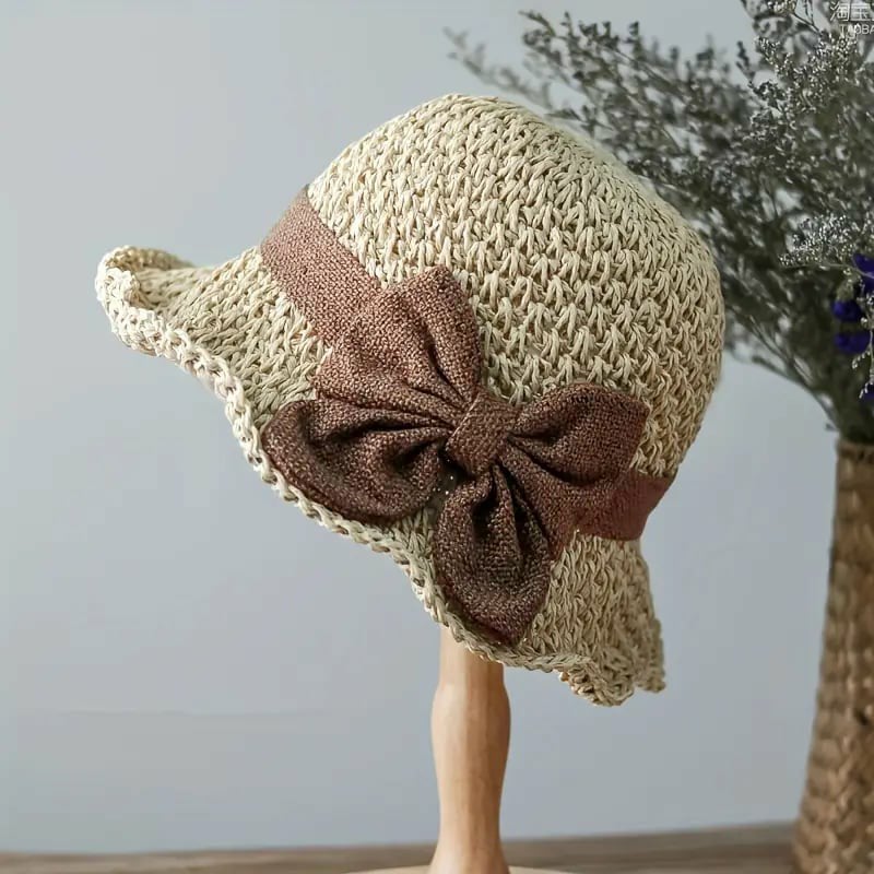 🎀 50% ОТСТЪПКА 👒 | Ретро сламена шапка с панделка – сгъваема и дишаща за лятото
