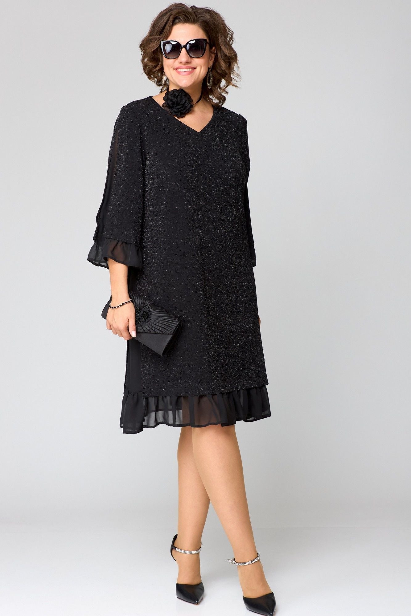 🔥✨️【S-5XL】⛄💃2025 Jesień/Zima Nowa Modna Wysokiej Jakości Elegancka Wygodna Sukienka w Jednolitym Kolorze