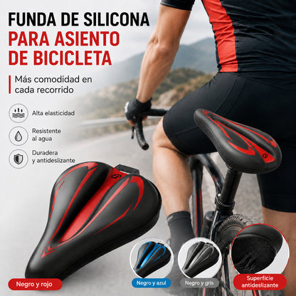 🔥🎉【50% de descuento✨】Funda para sillín de bicicleta de montaña, hecha de cuero de silicona grueso, impermeable y ultrasuave.