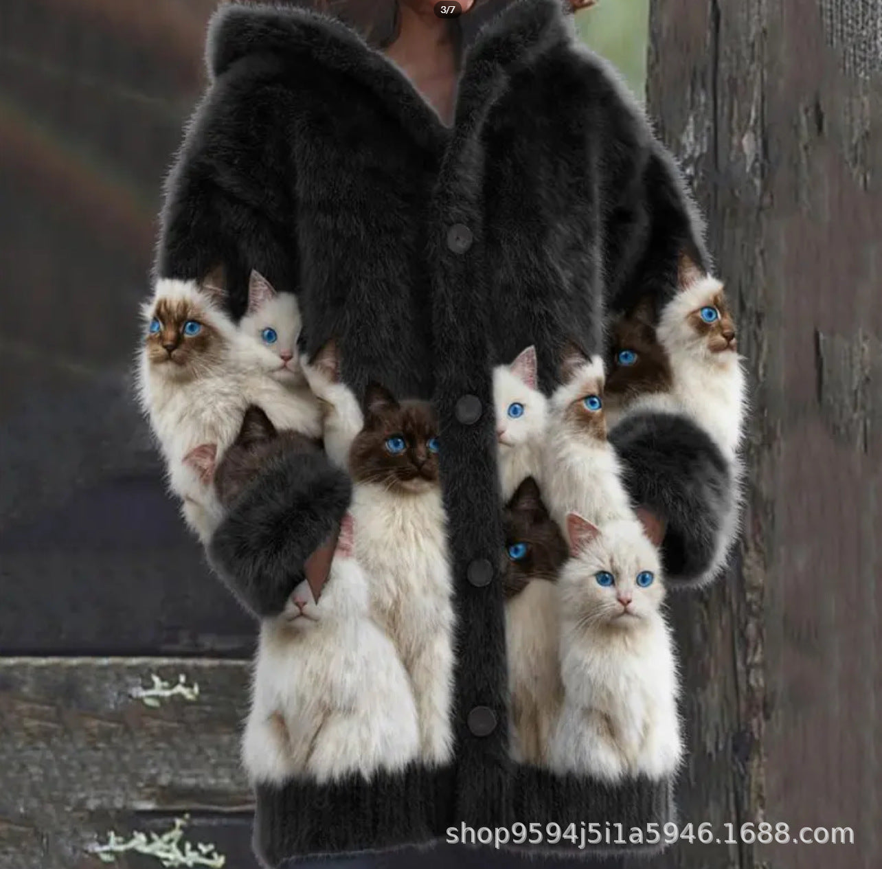 🔥🐾【50% отстъпка за ограничено време】Дамско яке с качулка, стилно и сладко, с животински принт🧥✨