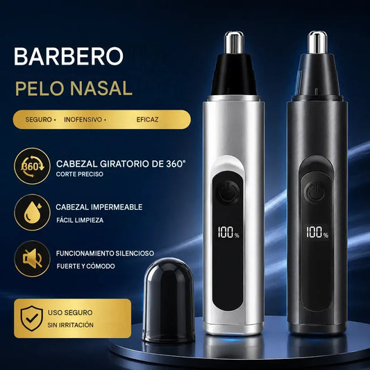 🎉✨Recortadora profesional de vello nasal y de orejas con pantalla LED, un regalo de viaje indoloro.