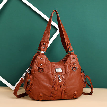 🔥👜Novinka pro rok 2026, velká kapacita, praktická a stylová, taška přes rameno z měkké kůže.