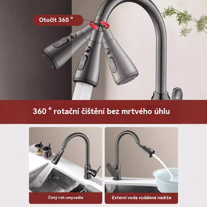 🚰【Filtr zdarma】🔥360° univerzální otočná kuchyňská baterie – snadná instalace