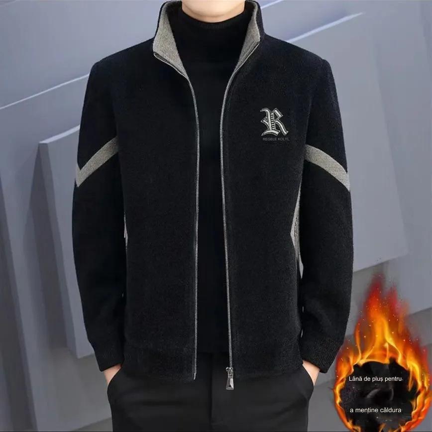 👍😎【50% popust🔥】【L-5XL】Nova zimska visokokakovostna moška topla volnena jakna, podložena s flisom in odebeljena