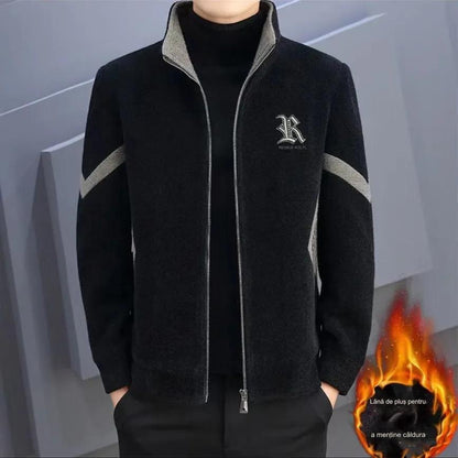 👍😎【50% popust🔥】【L-5XL】Nova zimska visokokakovostna moška topla volnena jakna, podložena s flisom in odebeljena