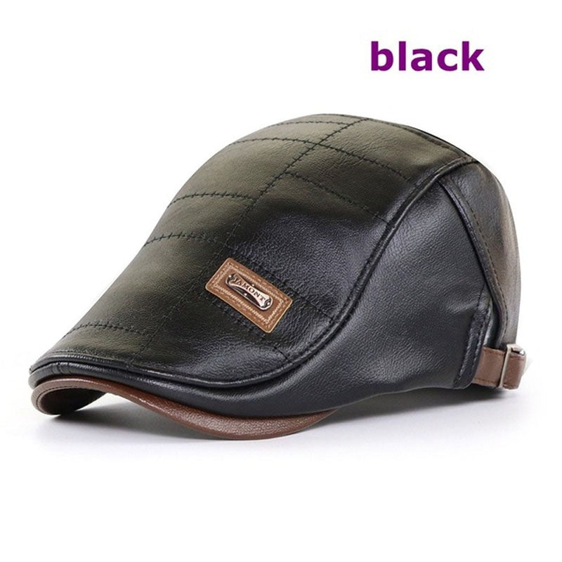 🧢🔥【Compra uno, llévate el segundo gratis】Nueva boina de cuero de alta calidad para otoño e invierno en estilo retro