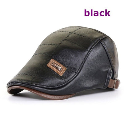 🧢🔥【Compra uno, llévate el segundo gratis】Nueva boina de cuero de alta calidad para otoño e invierno en estilo retro
