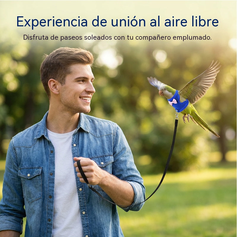 🐦【Oferta especial🔥】Rienda y correa de vuelo para loros