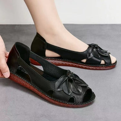 🔥🌈【35-40】 Sandals simple și casual cu talpă moale și fundă, vara anului 2025 
