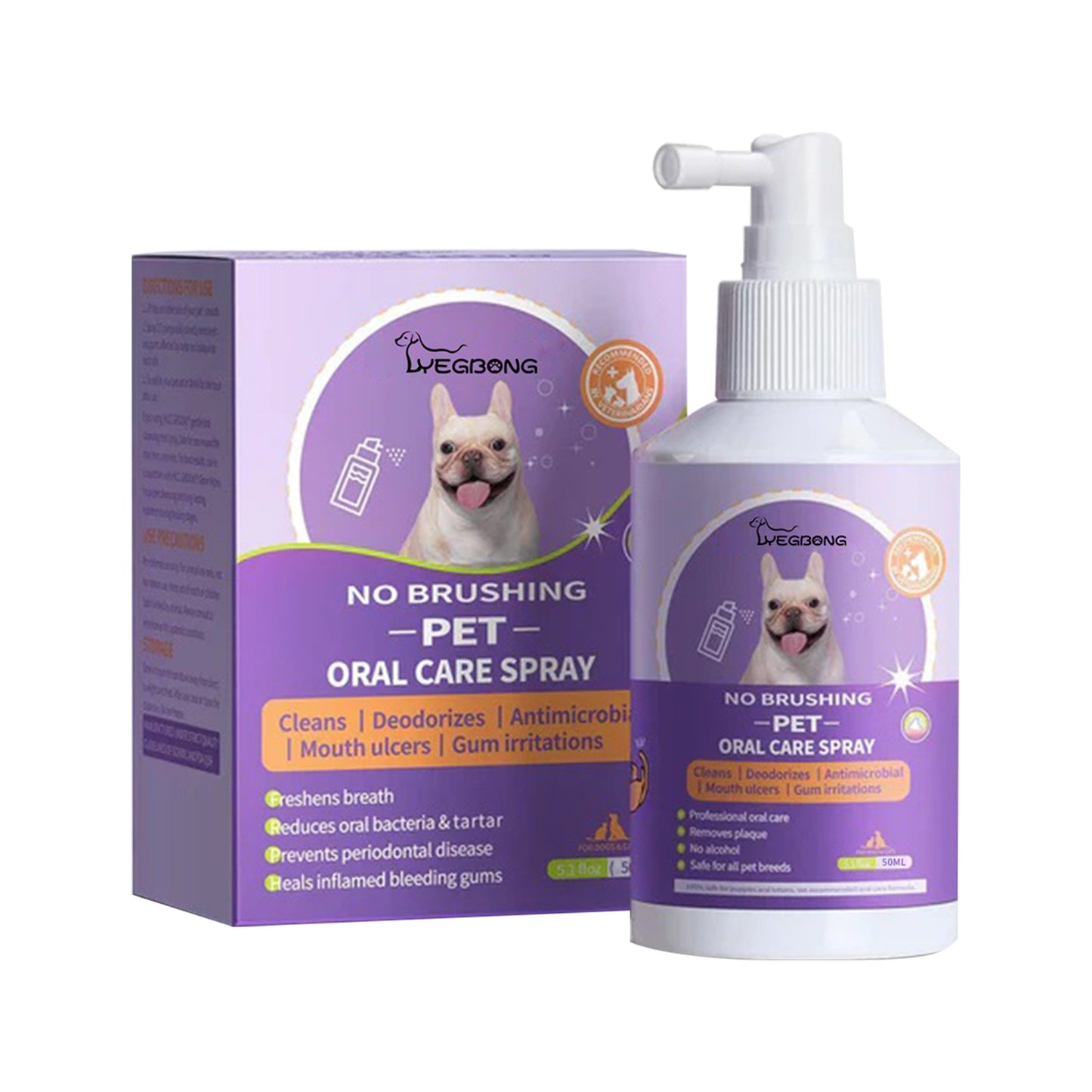 🐶🐱【Sigur și prietenos🔥】【Cumpără unul, primești unul gratuit🔥】Spray deodorant pentru curățarea dinților câinilor și pisicilor🐾 