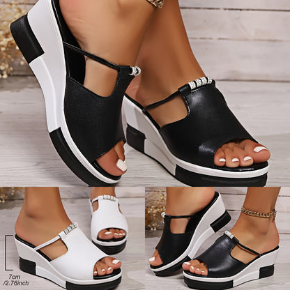 🔥👡【Cantitate limitată】✨【36-43】Sandals damă din piele cu talpă groasă, la modă, vara 2025 