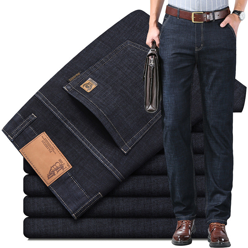🔥【Kupite 1, dobite 1 gratis】🔥【60-110 kg】👖👖 Moške kavbojke, ravne, ležerne, vsestranske, v velikih velikostih