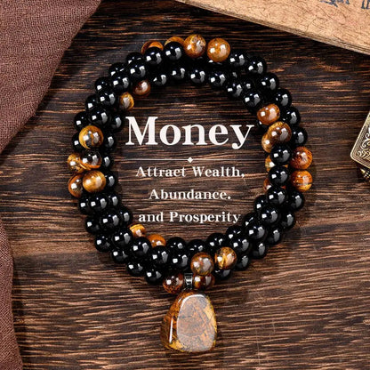 【¡Compra 1 y llévate 1 gratis!】✨(2 piezas) Collar para atraer dinero con colgante de aventurina verde y ojo de tigre