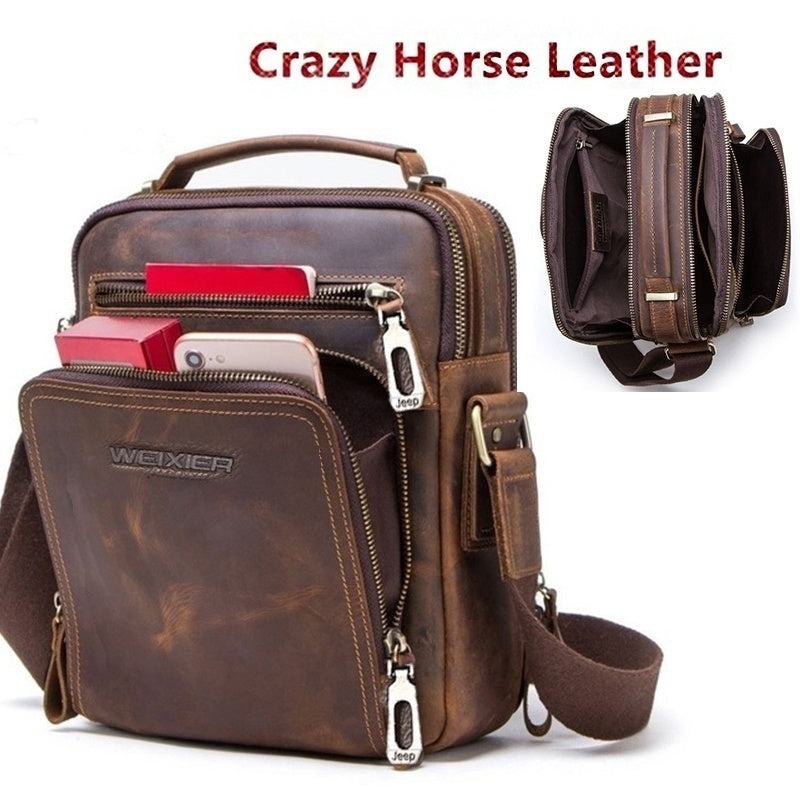 🎉👜【Nou sosire🔥】【Stoc limita】 Geantă de umăr business casual pentru bărbați, la modă, din piele naturală 