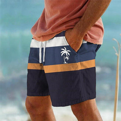 😎🎉【Novedad de verano🔥】Pantalones cortos de hombre con estampado multicolor y estilo elegante: holgados y casuales.
