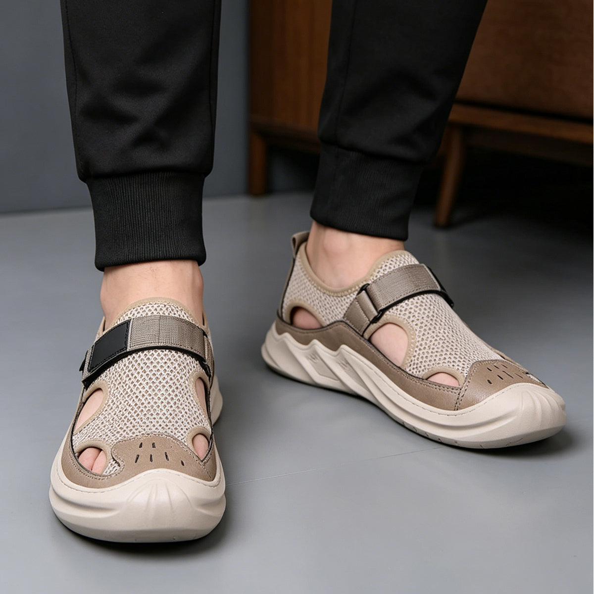 【39-47】✨Sandalias de verano para hombre, casuales, transpirables, con suela de malla suave