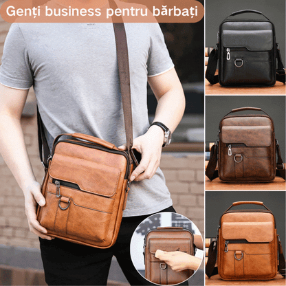 👜🔥【Popust na novi proizvod】🎁Muška poslovna modna preko ramena torba od prave kože, velikog kapaciteta, otporna na habanje 