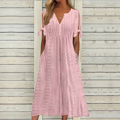 🔥👗【Vânzare pe timp limitat】【S-5XL】✨Rochie nouă, simplă și frumoasă, de culoare solidă 2025 