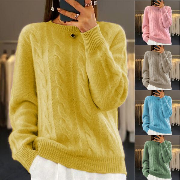 🔥✨【Jesienny nowy styl】【S-2XL】2025 Jednolity kolor Wysokiej jakości miękki i wygodny wełniany sweter