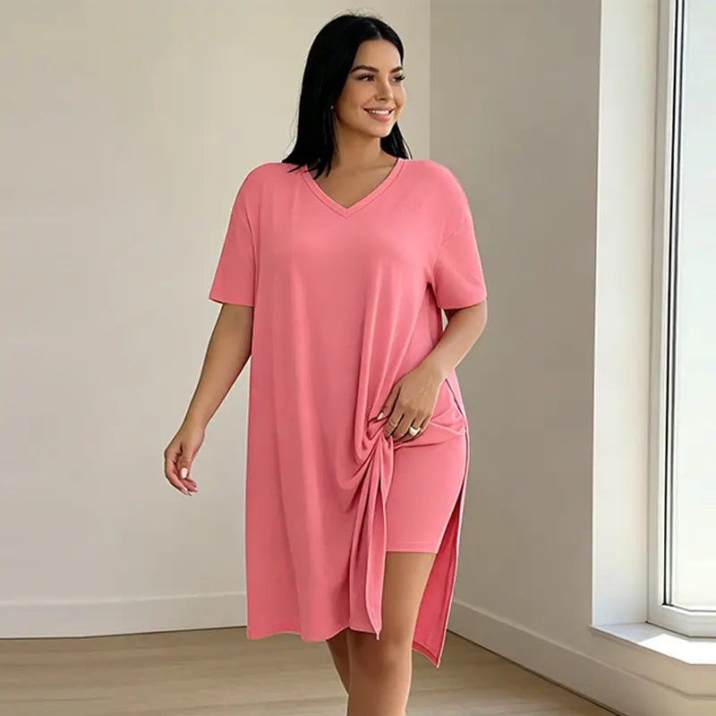 ✨🙌【Camisa de manga corta + shorts】Conjunto casual de verano holgado y cómodo para mujer.