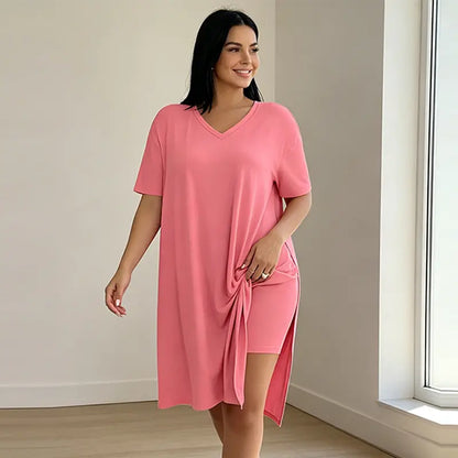 ✨🙌【Camisa de manga corta + shorts】Conjunto casual de verano holgado y cómodo para mujer.
