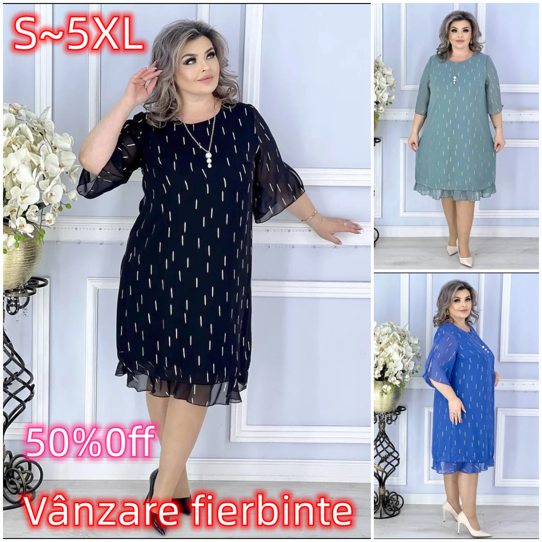 Reducere 50% [Ofertă specială de vară ✨🔥] Stil nou 2025 💖 [S-5XL] Rochie de vară elegantă, lejară, confortabilă și la modă 