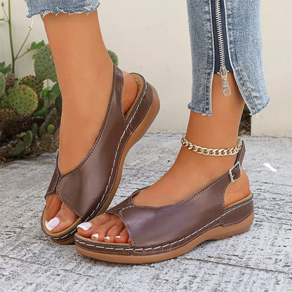 【Tallas 36-43】Sandalias romanas elegantes para mujer, hechas de piel de vaca ☀️