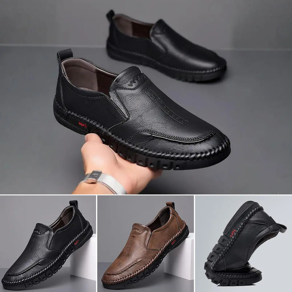 【50% zniżki】【Rozmiary 39-44】Męskie skórzane buty, miękka podeszwa, antypoślizgowe i oddychające