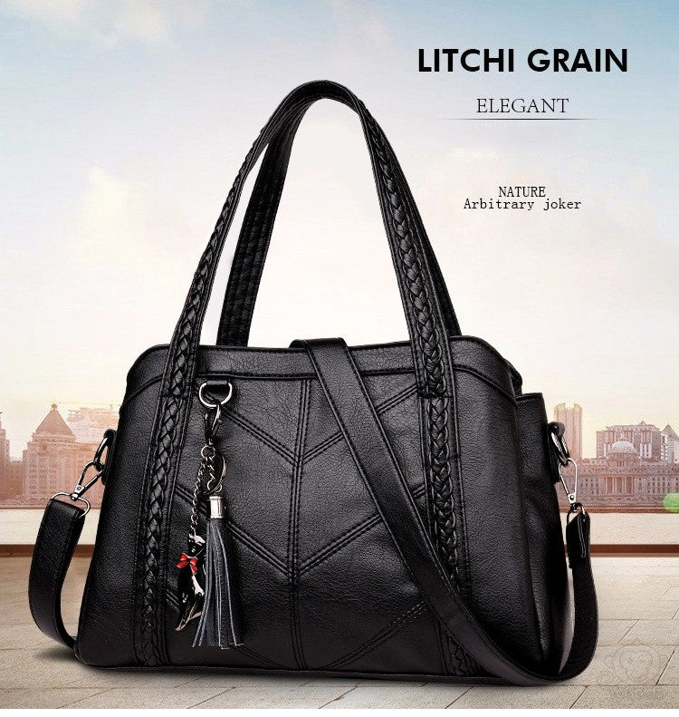 💟✨【Ειδική τιμή🔥】Γυναικεία τσάντα μεγάλης χωρητικότητας από δέρμα υψηλής ποιότητας